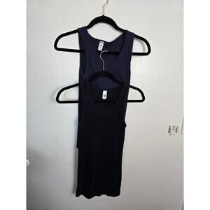 American Apparel Classic Girl Lot of 2 tank tops size Xl Black and Navy